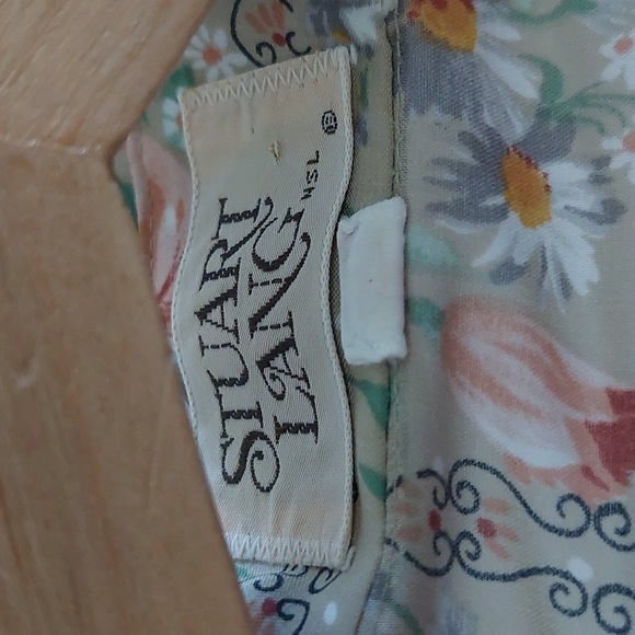 Vintage Bohemian Floral Button Front Blouse Western Festival Victorian 11/12 M/L - Picture 5 of 7